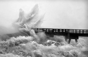 Bridge in storm